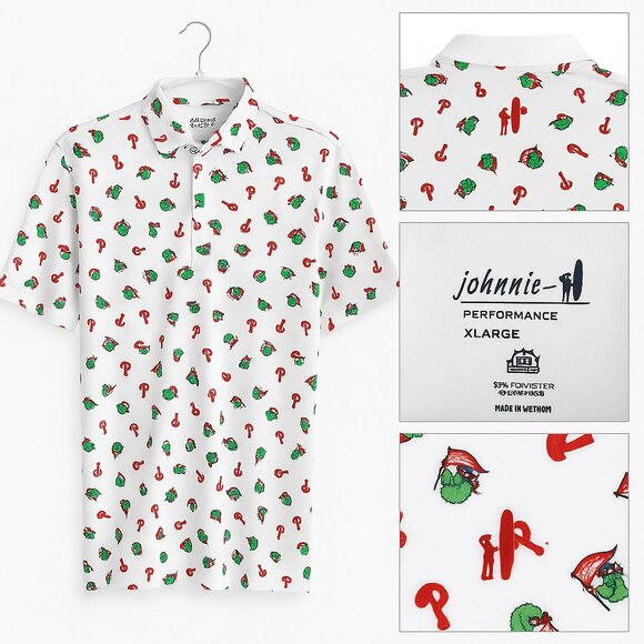 johnnie-O Philadelphia Phillies Polo Shirt Men’s Size XL | NWT Phanatic - Picture 1 of 5